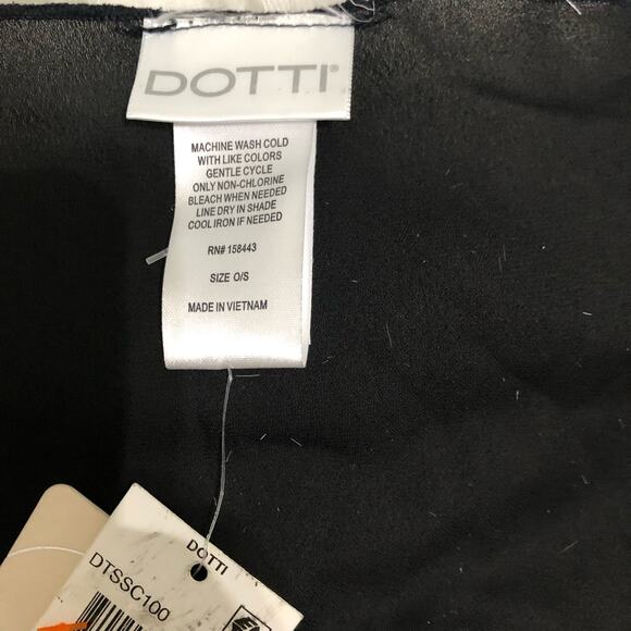 Dotti Womens ShawlOne Size Black Soft Chiffon Wrap‎ Tie Front Beach Casual NWT - Picture 10 of 10